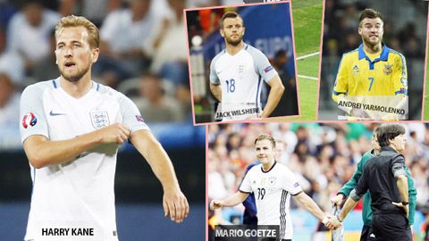 Kane, Martial, Goetze... gây thất vọng ở EURO 2016